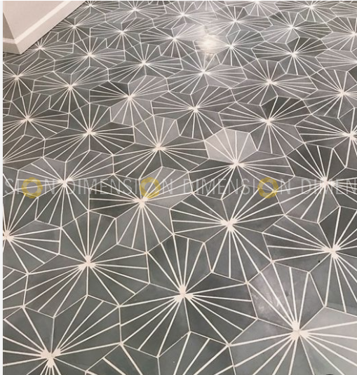 Ceramic Wall & Floor Tiles, IMPORTED - ASTER HEXAGON SERIES, Size : 25 cm X 22 cm