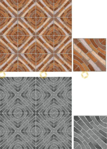 Vitrified Floor Tile - 12mm, LCT -2348 - 400mm X 400mm 