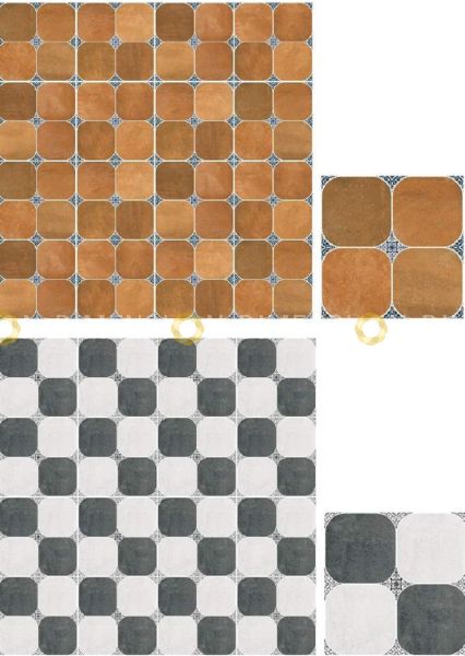 Vitrified Floor Tile - 12mm, LCT -2108 & 2109 - 400mm X 400mm 
