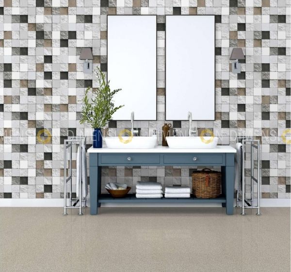 Vitrified Glazed Wall Tile, INL - TENNIC BIANCO METRIX -300mm X 600mm 