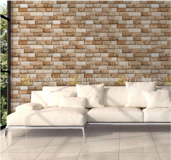 Vitrified Glazed Wall Tile, INL - Berma Brown & Black -300mm X 600mm