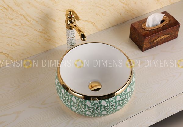 Color Designer Table Top Wash Basin- DMWB-049, Size : 400 x 400 x 150