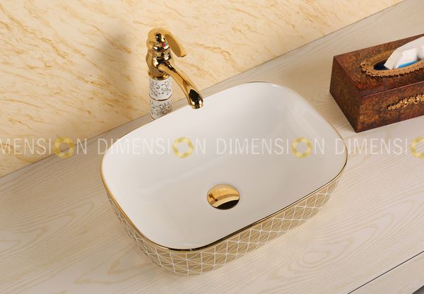 Color Designer Table Top Wash Basin- DMWB-025 Size :458 x 327 x 122