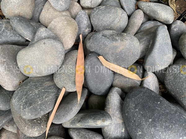 Natural Black River Pebbles 20mm-50mm, premium quality
