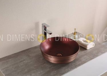 Matte Copper Pop Up Art Basin-GC-1129- Size : 410 x 410 x 130