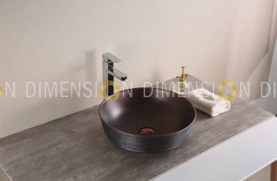 Matte Copper Art Wash Basin with Pop Up- GC-1130 Size :410 x 410 x 130