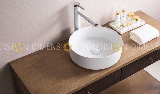 White Art Wash Basin- GC-1212- Size- 360 x 360 x 120