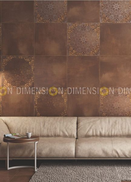 Glazed Vitrified Wall & Floor Tiles, RARE ANTIQUE BRASS - Size : 600 mm X 600 mm