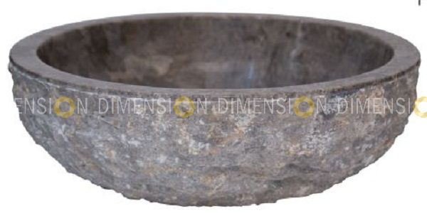 Grey Marble Sink Bowl Full Polish- GC-2220 Size :40 x 40 x 15