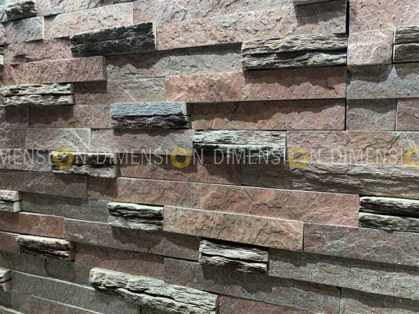Cladding Stone Panel - DM-STK 8 - Copper Rugged,  Tile : 230mm X 39mm