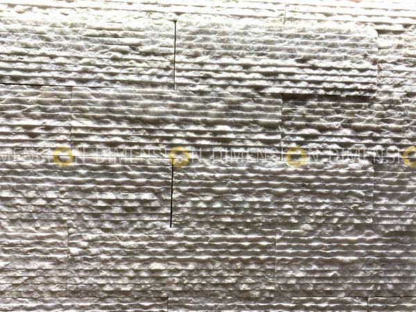 Cladding Stone Panel-DM-STK 20 - Ribbed & chiselled - White, Tile : 4