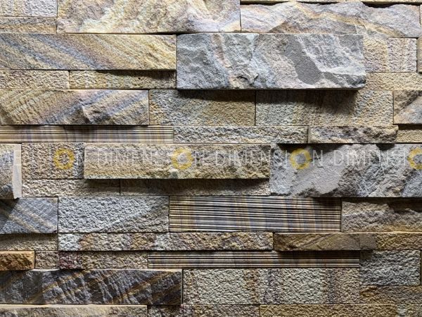Cladding Stone Panel-DM-STK 24 - Rainbow Multifacet Panel, Tile : 600mm X 150mm