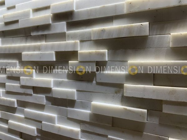 Cladding Stone Panel - DM-STK 33 - White Classic, Tile; 600mm x 150mm