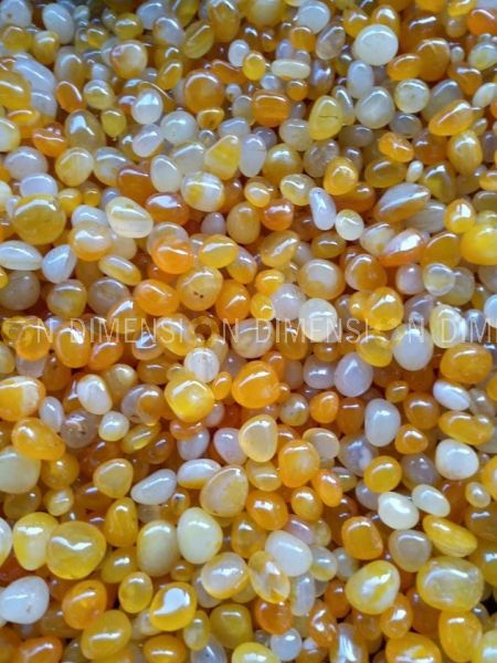 Colour Polished Pebbles 10mm-25mm, premium quality - Yellow Onyx (1kg Pack)