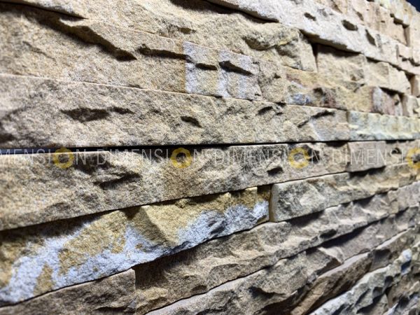 Cladding Stone Panel - DM-STK -92 (T) - Teak Rainbow Mix Panel -600mm X 150mm 
