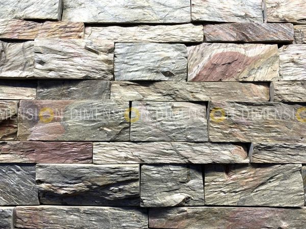 Cladding Stone Panel - DM-STK -101(T) - Pink Panther Panel, 600mm X 150mm  