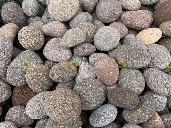 Natural - Imported Lava Pebbles Mix Color, premium quality 