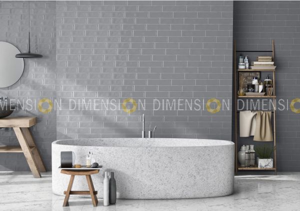 SUBWAY Wall Tiles, Color :Silver, Size : 75mm X 300mm