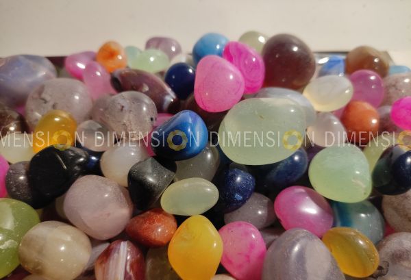 Colour Polished Pebbles 10mm-25mm, premium quality - Mix Onyx (1kg Pack)