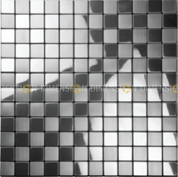 Designer Stainless Steel & Color Mosaic - Z-30 /  300mm X 300mm X 5mm
