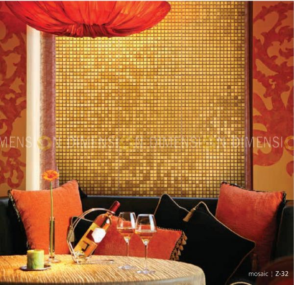 Designer Stainless Steel & Color Mosaic - Z-32 /  310mm X 310mm X 5mm