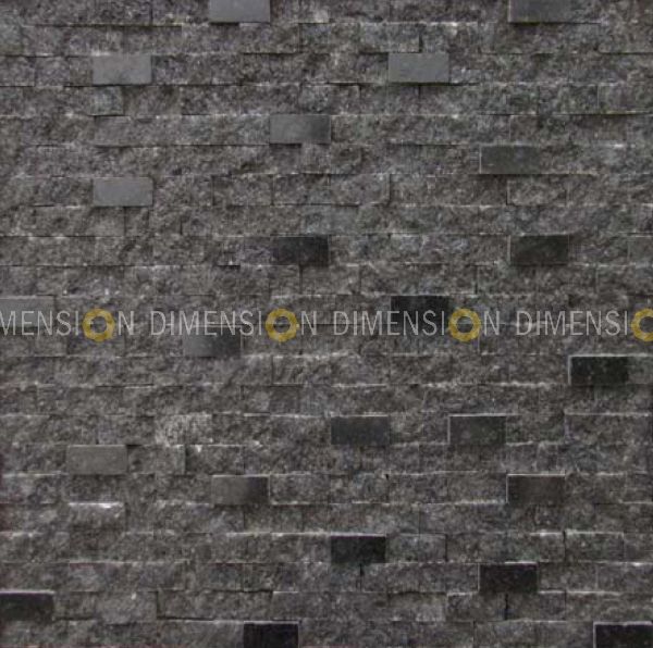 Cladding Stone Panel - DM-STK116 -Black Granite - 300mm X 300mm