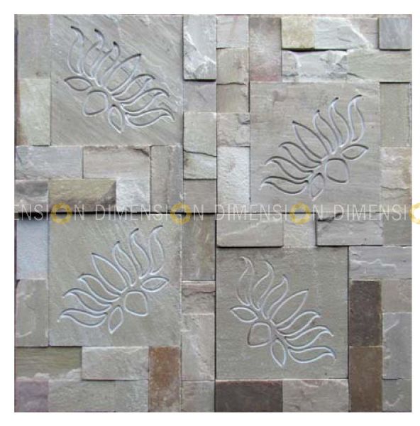 Cladding Stone Panel - DM-MO-109- Mint Sandstone, 300mm X 300mm