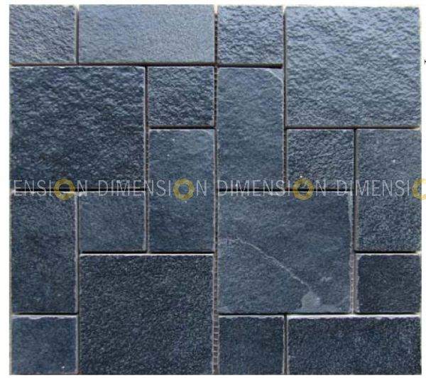 Cladding Stone Panel - DM-MO -83 -Black Mosaic - 300mm X 300mm