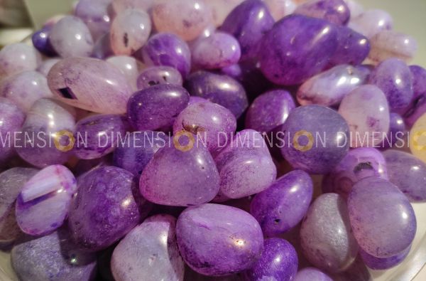 Colour Polished Pebbles 10mm-25mm, premium quality - Purple Onyx (1kg Pack)