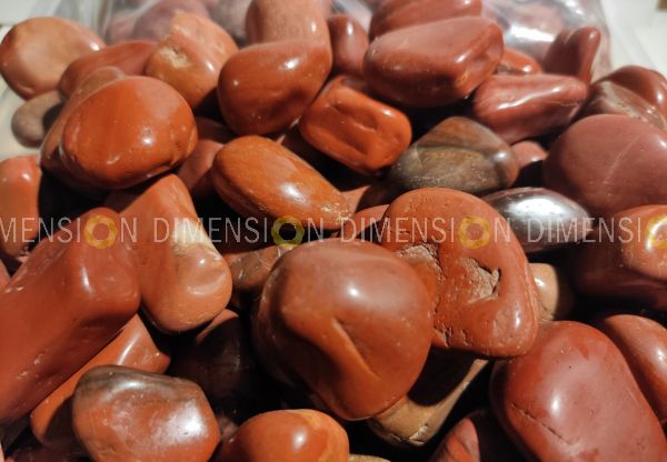 Colour Polished Pebbles 10mm-25mm, premium quality - Red Jasper (1kg Pack)