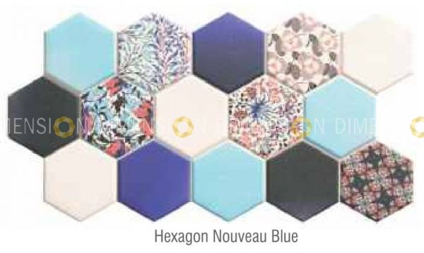Ceramic Wall & Floor Tiles, IMPORTED - HEXAGON SERIES, Size : 26.5 cm X 51.0 cm