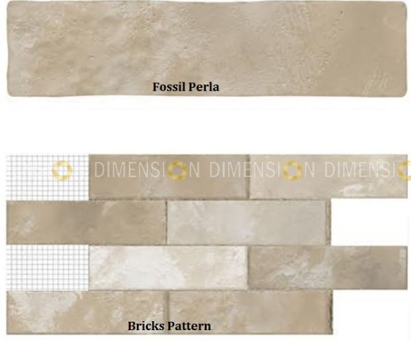 SUBWAY Wall Tiles, Color : Fossil Perla, Size : 75mm X 300mm