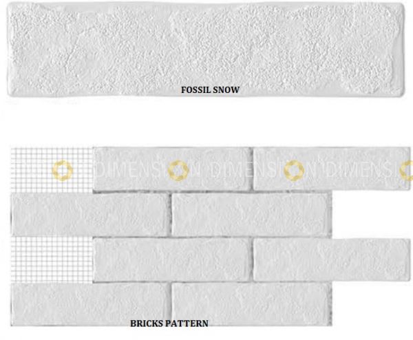 SUBWAY Wall Tiles, Color : Fossil Snow, Size : 75mm X 300mm