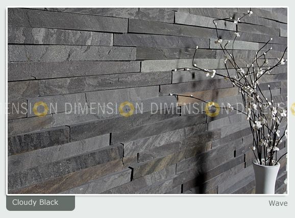 Cladding Stone Panel-DM-STK 32- Smoke Multigrey Sleek panel, Tile : 600mm X 150mm