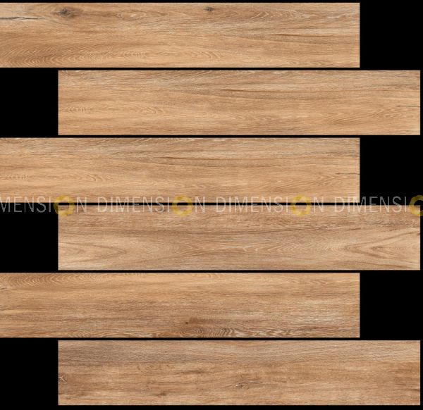 Vitrified Floor & Wall Tile, WOODEN STRIP - Apricot Brown - 200mm X 1200mm