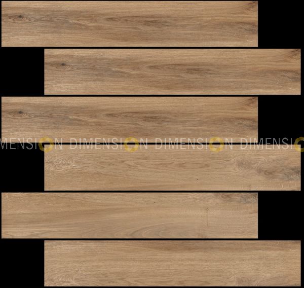 Vitrified Floor & Wall Tile, WOODEN STRIP - Castelo Brown - 200mm X 1200mm 
